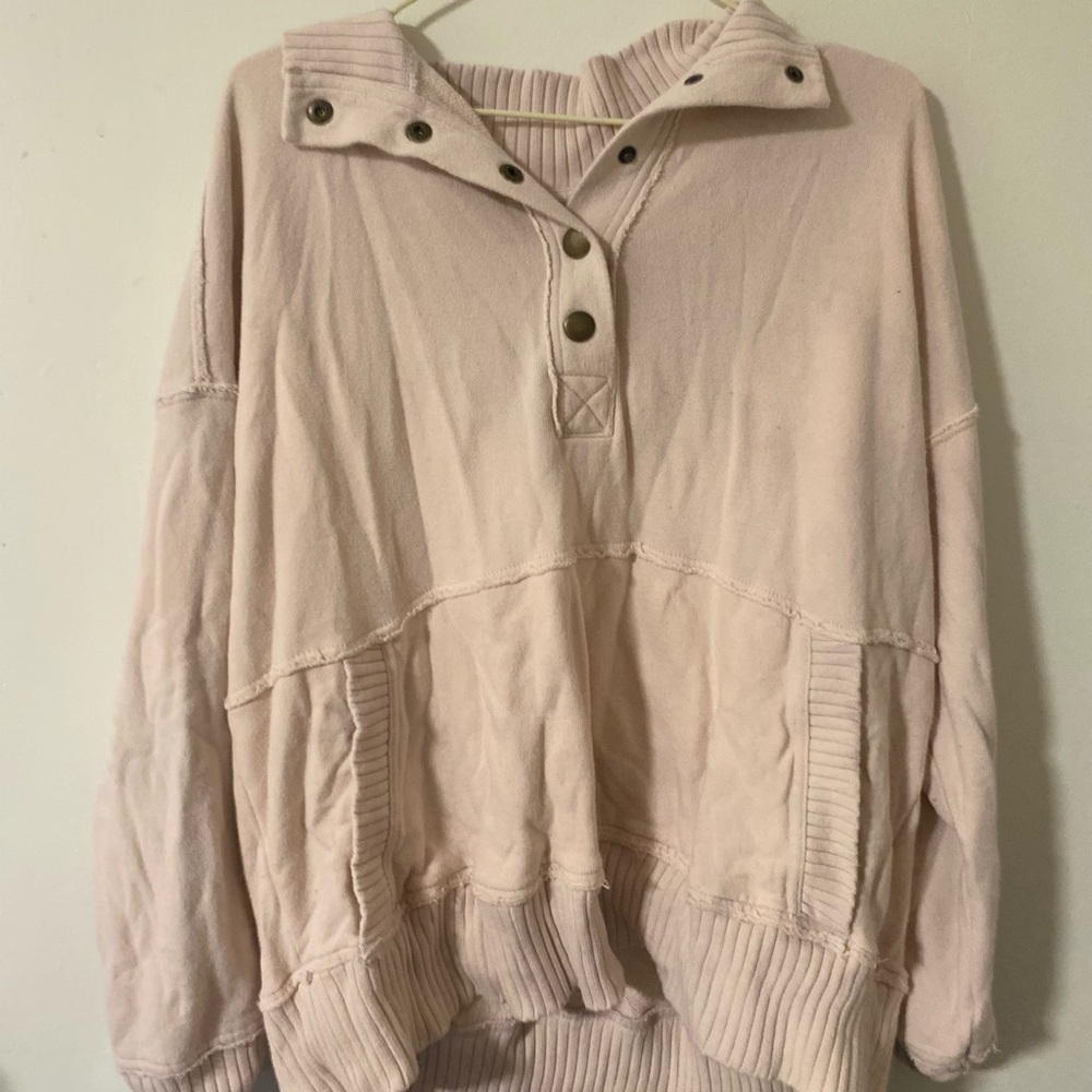 aerie half button up sweater